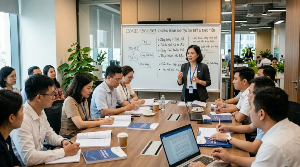 đào tạo nhân viên ISO/IEC 42001:2023 chương trình tài liệu - Ảnh đại diện cho Đào tạo nhân viên ISO/IEC 42001:2023: Chương trình tài liệu chi tiết và thực tiễn