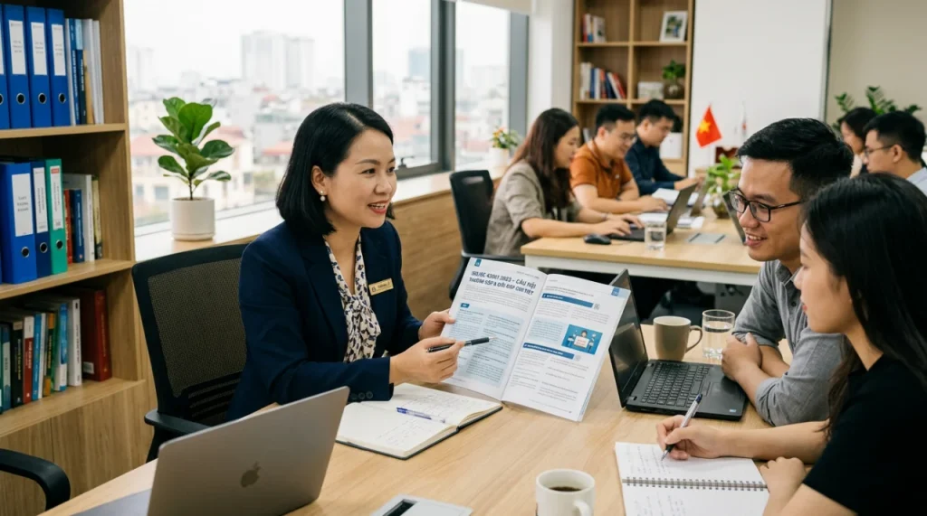FAQ ISO/IEC 42001:2023 câu hỏi thường gặp - Ảnh đại diện cho FAQ ISO/IEC 42001:2023 – Câu Hỏi Thường Gặp và Giải Đáp Chi Tiết