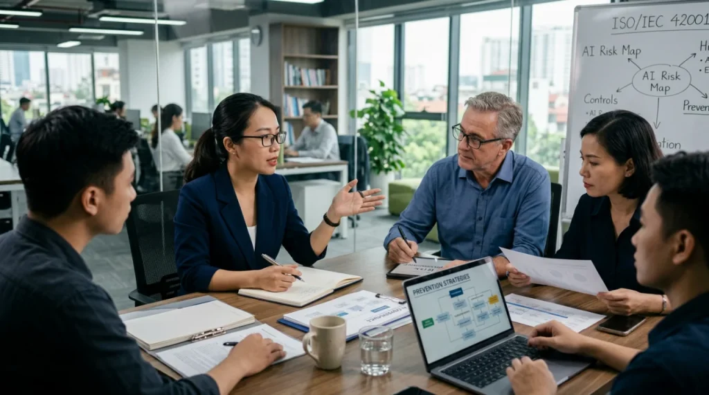 rủi ro triển khai ISO/IEC 42001:2023 và phòng ngừa - Ảnh đại diện cho Rủi ro triển khai ISO/IEC 42001:2023 và cách phòng ngừa hiệu quả cho doanh nghiệp